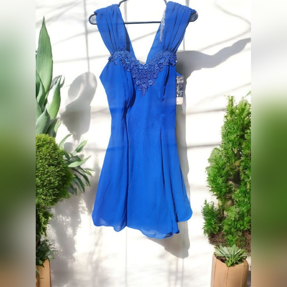 Speechless Vibrant Blue and Purple Dress